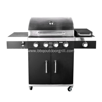 Outdoor Backyard BBQ Grill With Side Burner